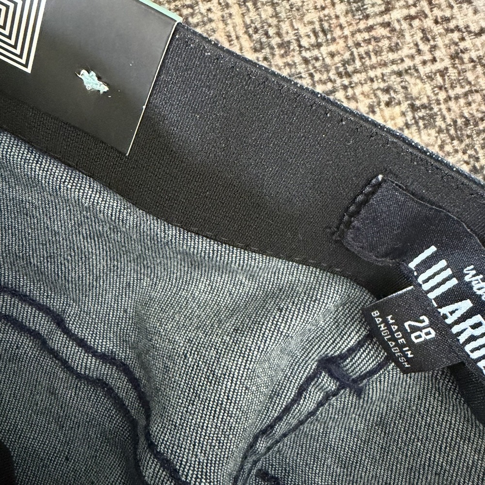 Lularoe High Rise Slim Straight Jean 28 Magic Waist Dark Wash Stretch Cigarette - Picture 12 of 12